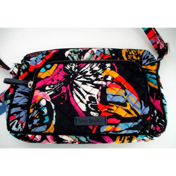 Vera Bradley Butterfly Flutter Blue Hipster Shoulder Bag Purse NWT. - Picture 2 of 11